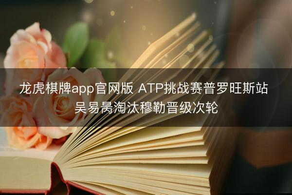 龙虎棋牌app官网版 ATP挑战赛普罗旺斯站 吴易昺淘汰穆勒晋级次轮