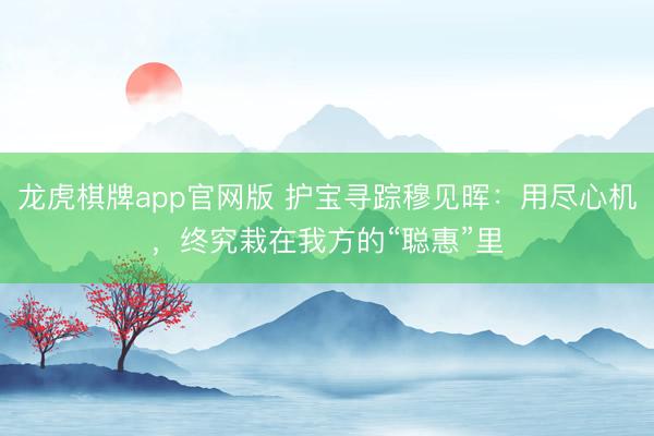 龙虎棋牌app官网版 护宝寻踪穆见晖：用尽心机，终究栽在我方的“聪惠”里
