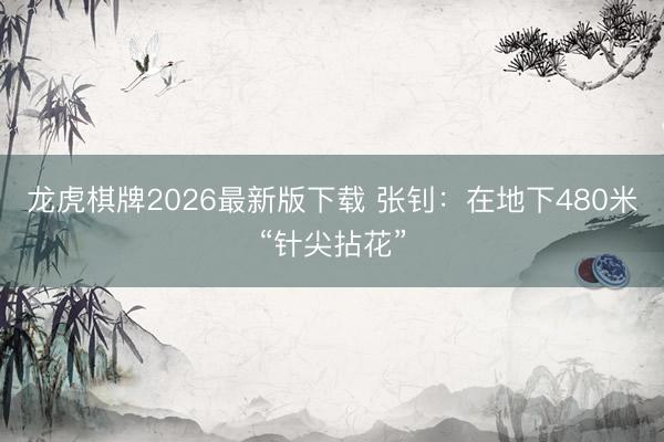 龙虎棋牌2026最新版下载 张钊：在地下480米“针尖拈花”